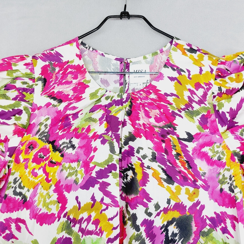 NEW Misa Emilia Pink Floral Summer Barbie Mini Dress P3188 - Picture 4 of 11